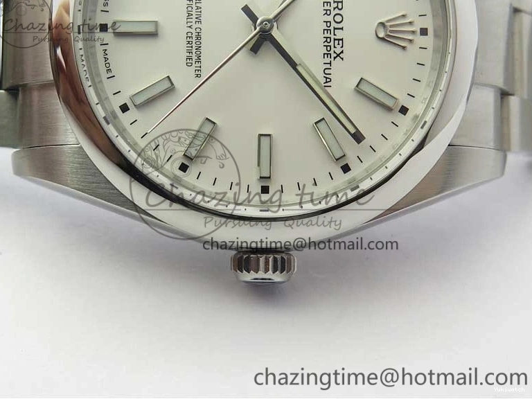 Best 39mm 114300 on A2824 UBF Bracelet Perpetual Edition SS Oyster White Dial 0204